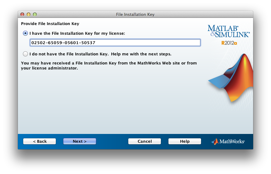 Provide File Installation Key Matlab R2014a