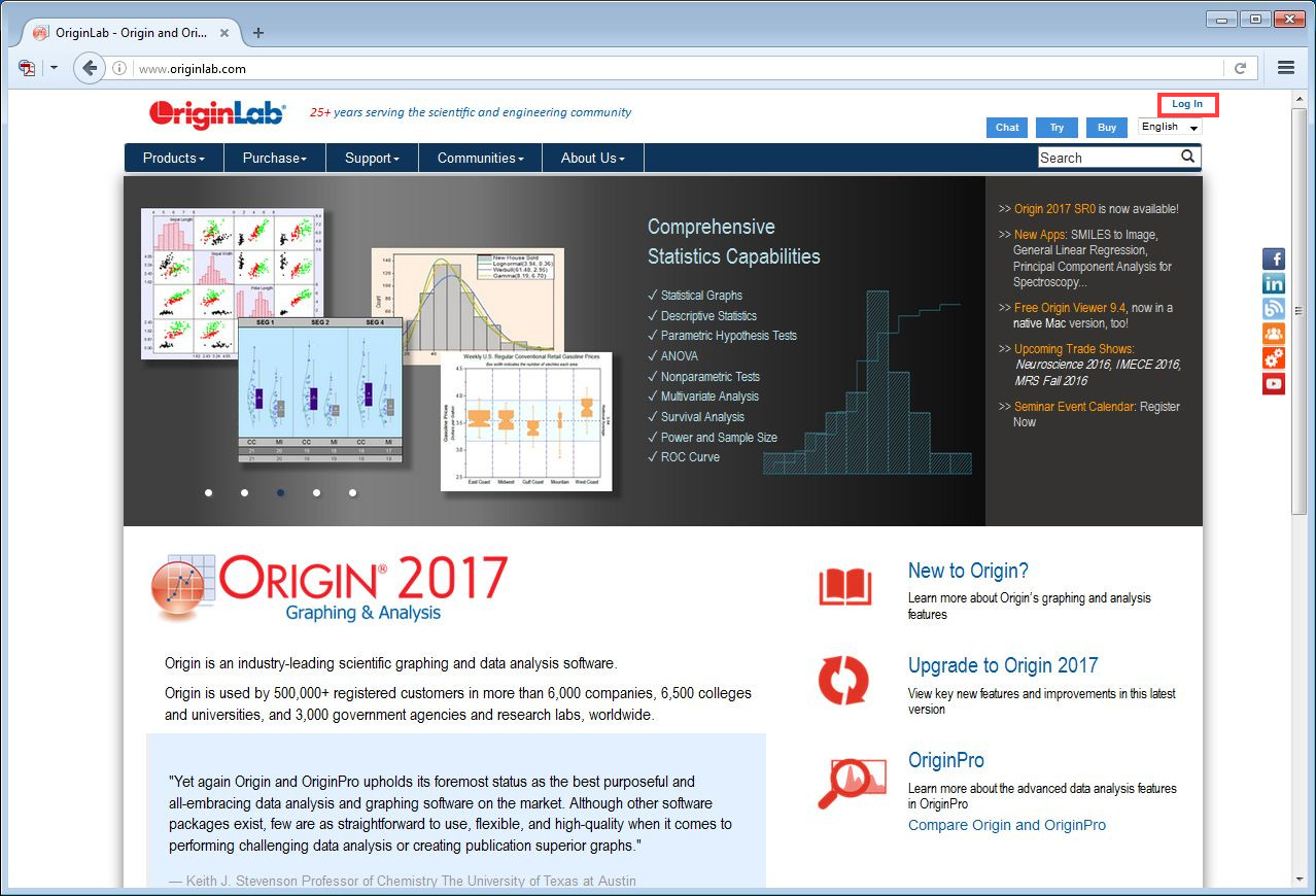 Origin: Data Analysis and Graphing Software