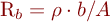 R_{b} = \rho \cdot b/A