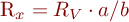R_x = R_{V} \cdot a/b