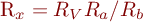R_x = R_{V} R_{a}/R_{b}