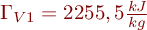 
\Gamma_{V1} = 2255,5 \frac{kJ}{kg}
