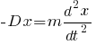 - D x = m {d^2 x}/{dt^2}